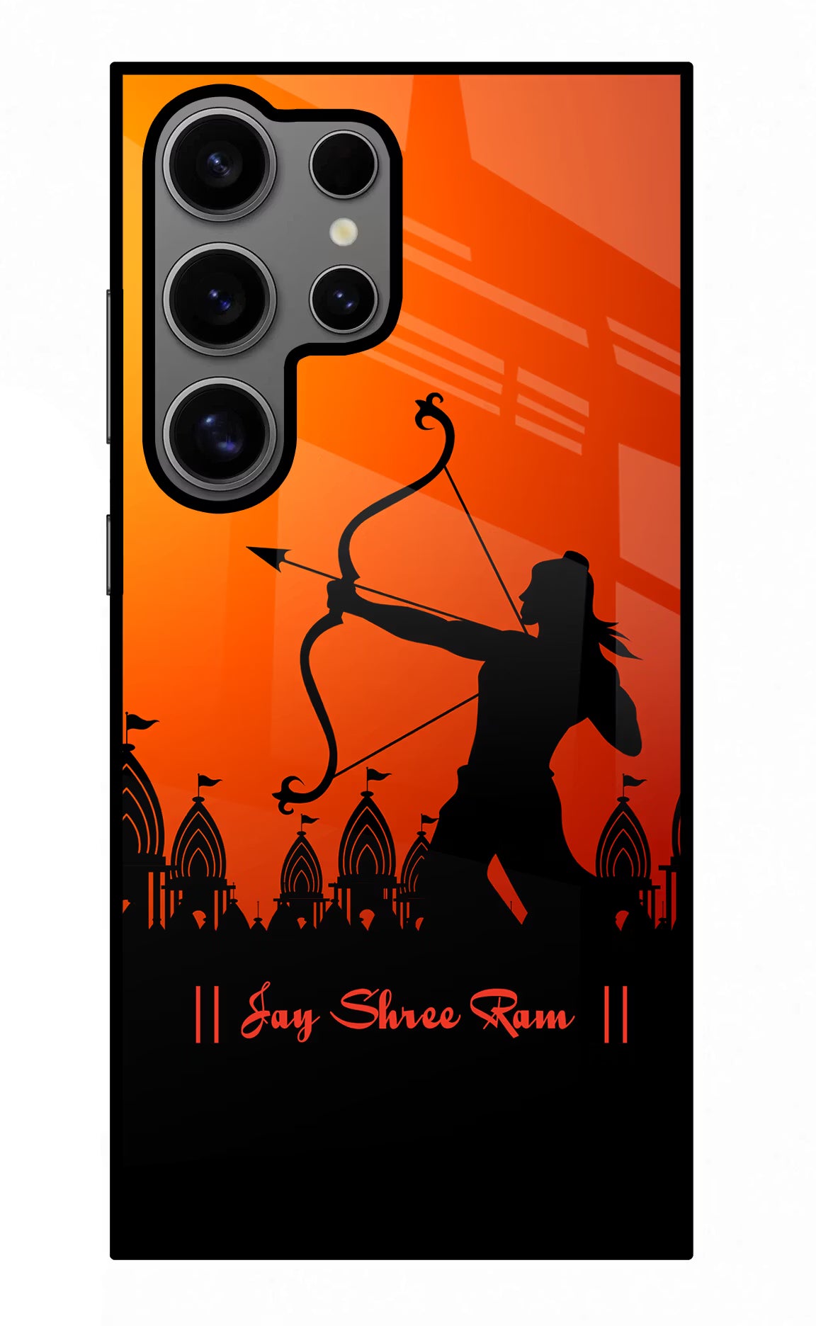 Lord Ram - 4 Samsung S24 Ultra Glass Case Back Cover by Casekaro