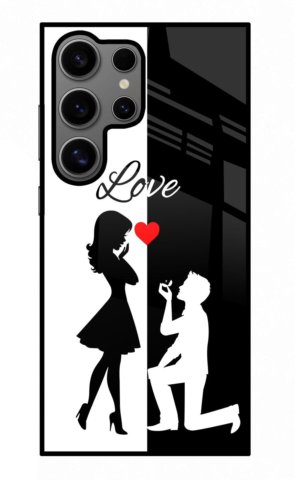 Love Propose Black And White Samsung S24 Ultra Back Cover