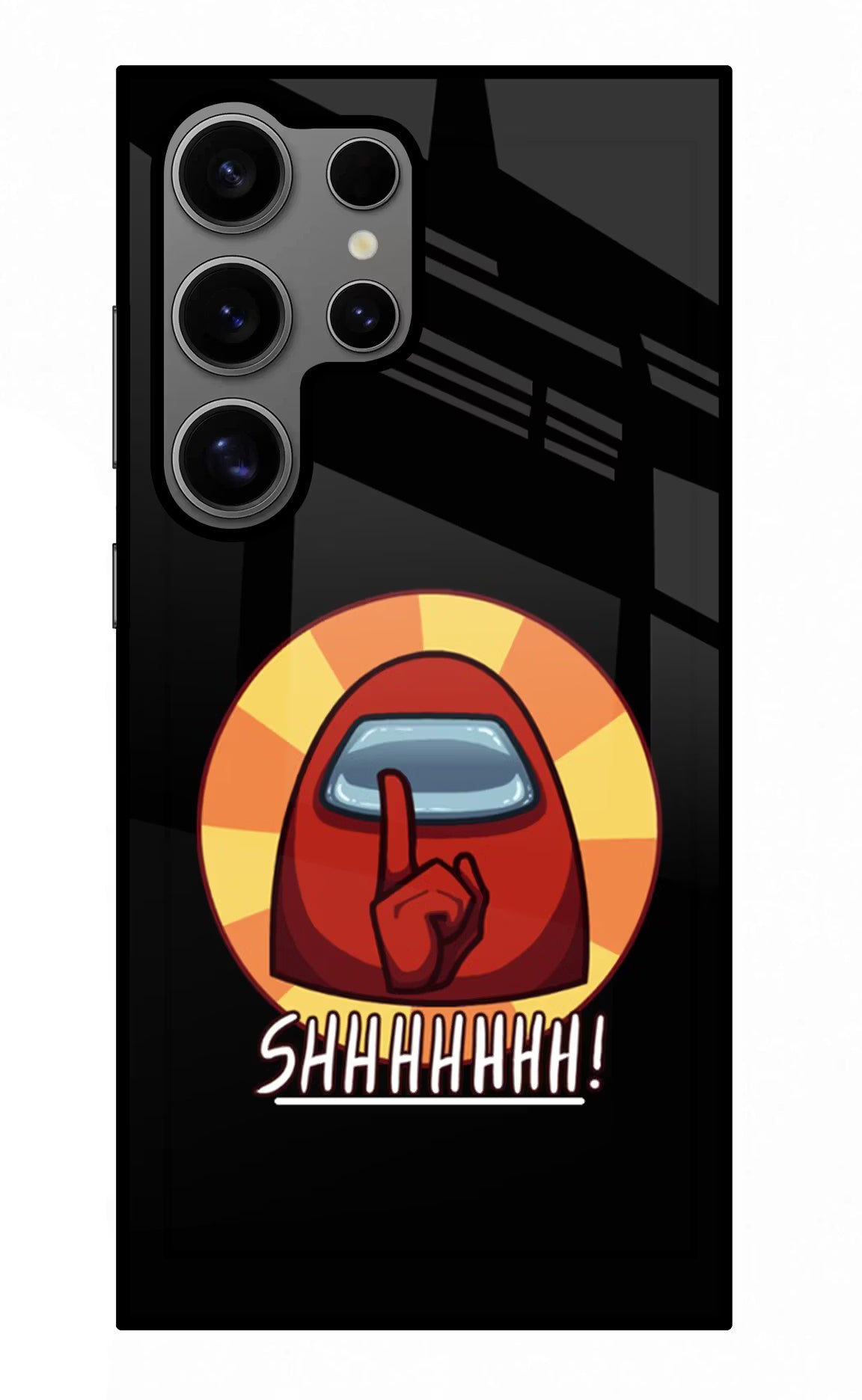 Among Us Shhh! Samsung S24 Ultra Glass Case Back Cover by Casekaro
