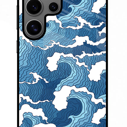 Blue Waves Samsung S24 Ultra Glass Case