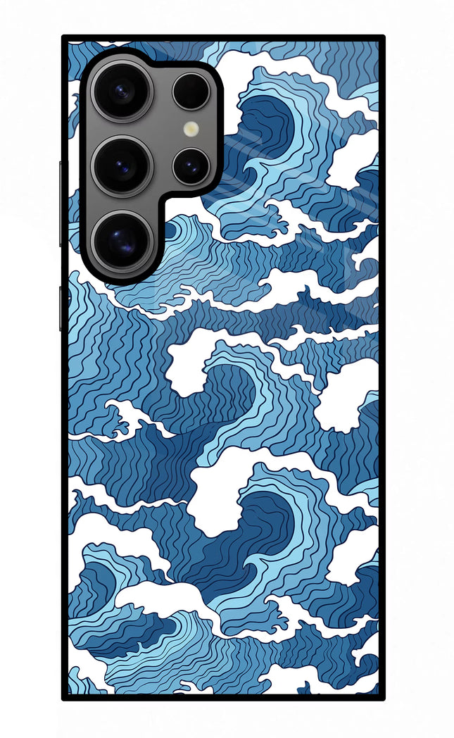 Blue Waves Samsung S24 Ultra Glass Case