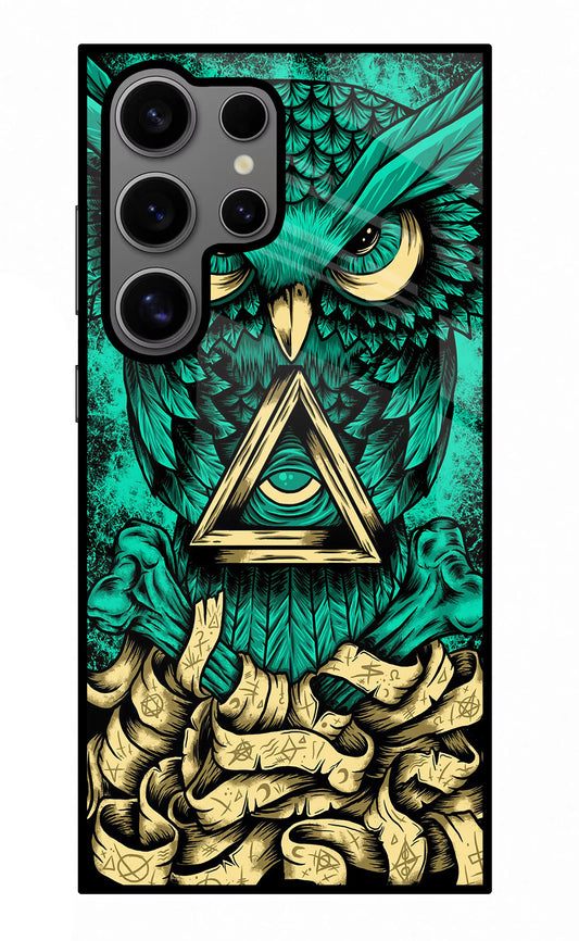 Green Owl Samsung S24 Ultra Glass Case