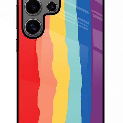 Rainbow Samsung S24 Ultra Glass Case Back Cover by Casekaro