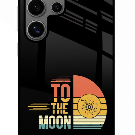 To the Moon Samsung S24 Ultra Glass Case Back Cover by Casekaro