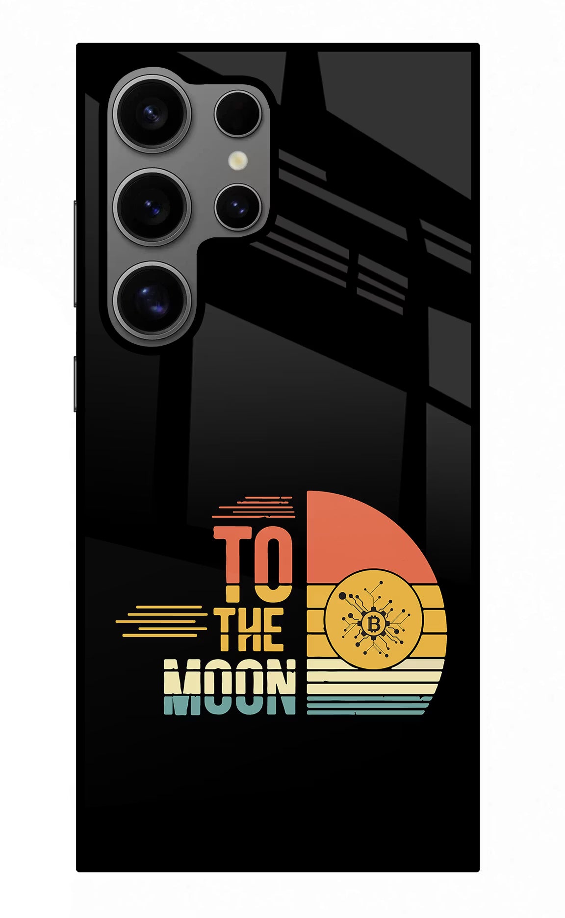 To the Moon Samsung S24 Ultra Glass Case Back Cover by Casekaro