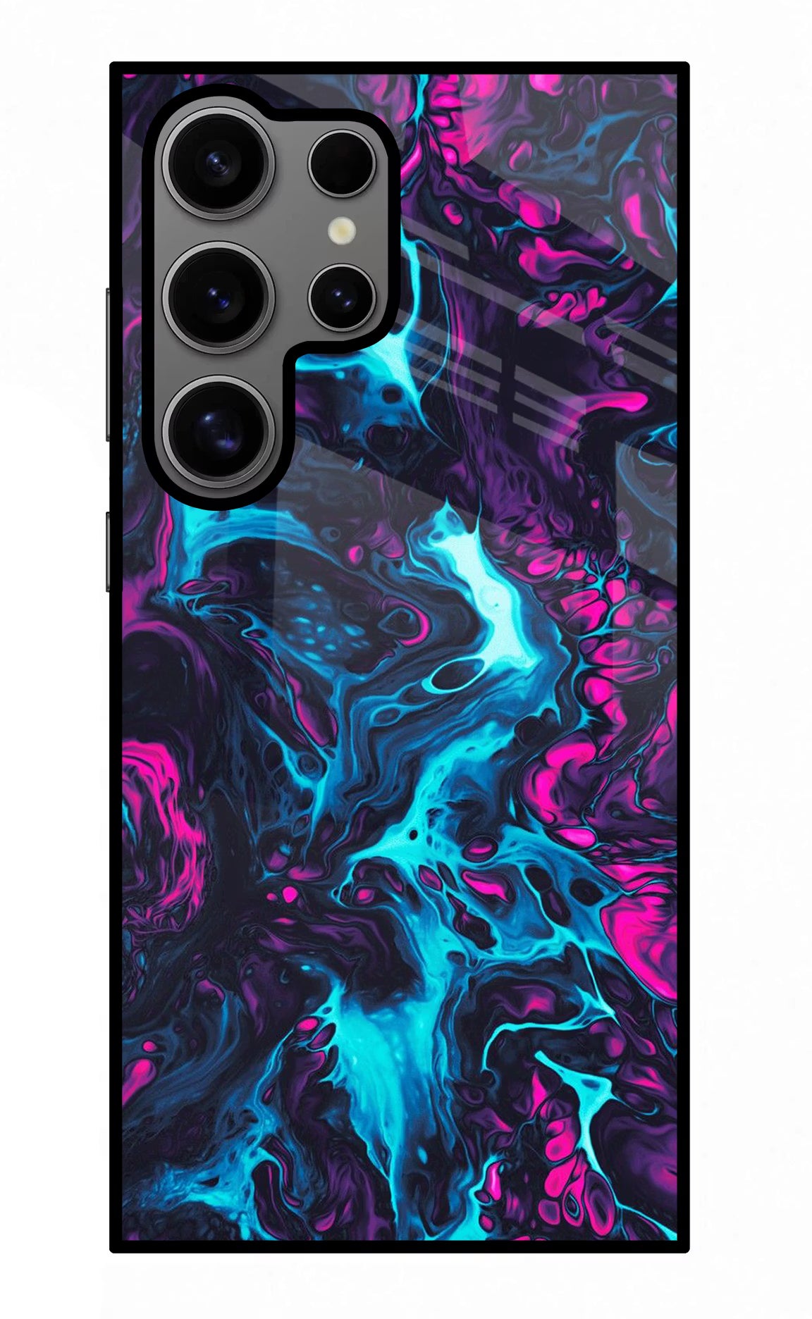 Abstract Samsung S24 Ultra Glass Case Back Cover by Casekaro