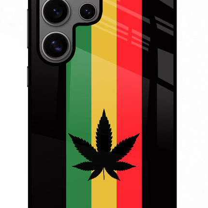 Weed Flag Samsung S24 Ultra Glass Case Back Cover by Casekaro