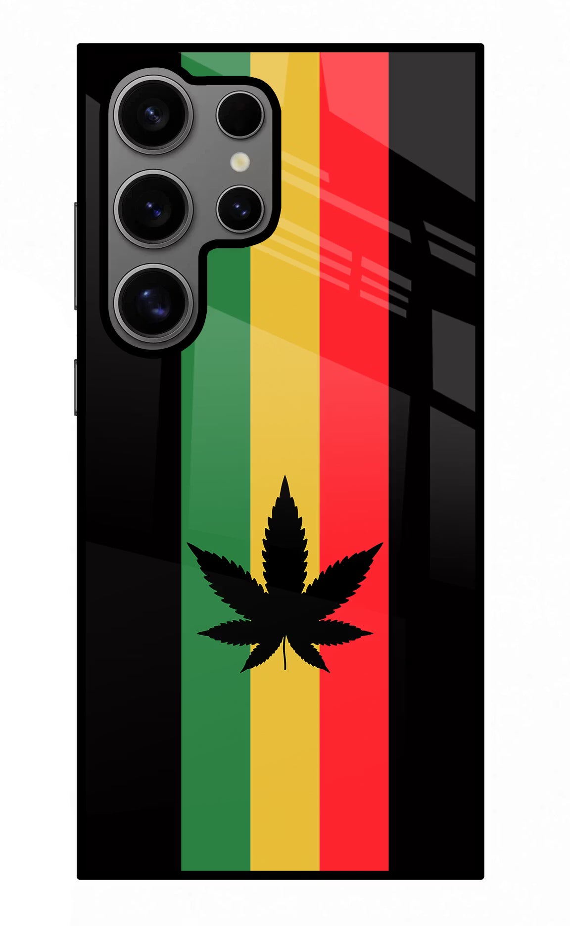 Weed Flag Samsung S24 Ultra Glass Case Back Cover by Casekaro