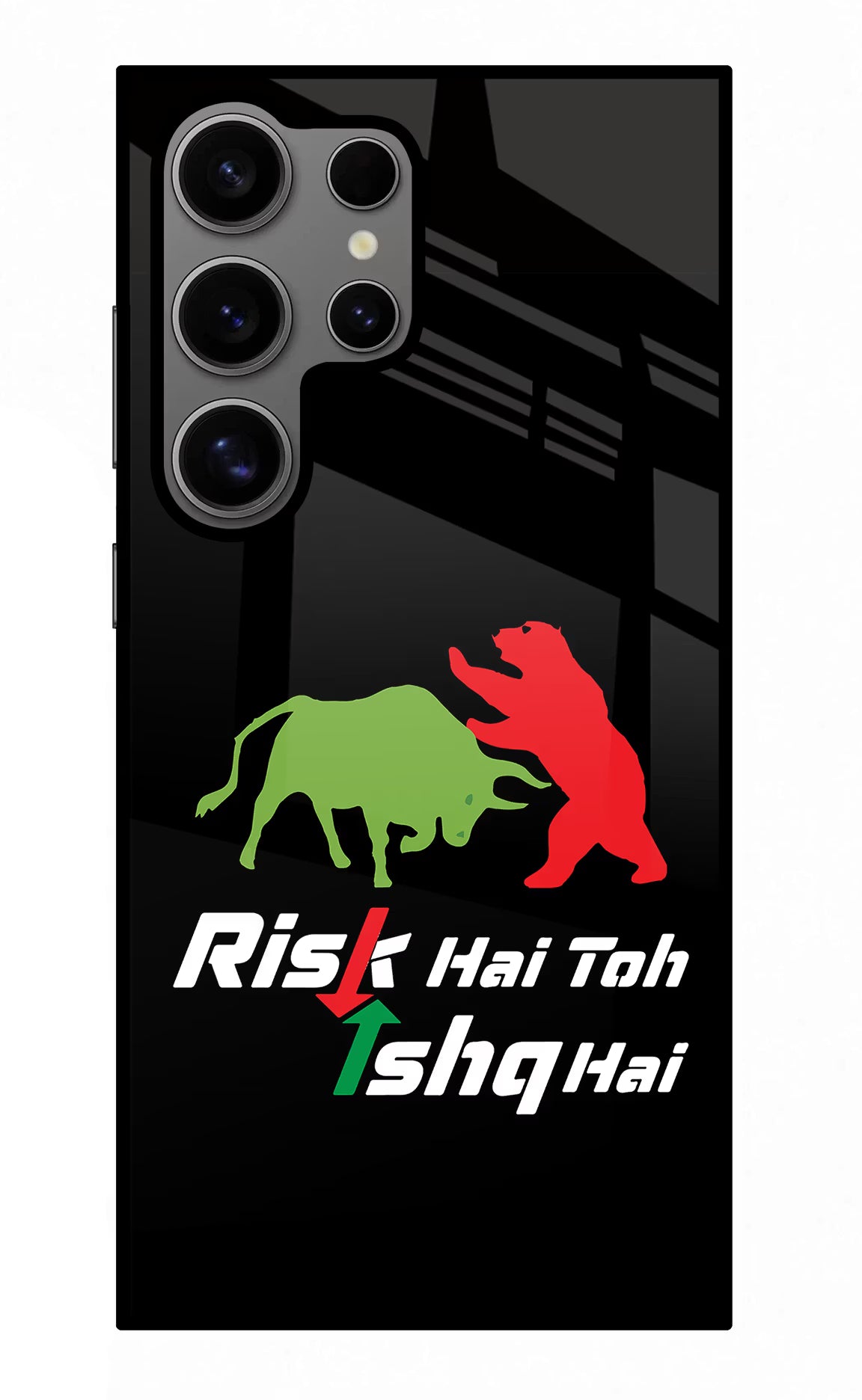 Risk Hai Toh Ishq Hai Samsung S24 Ultra Glass Case Back Cover by Casekaro