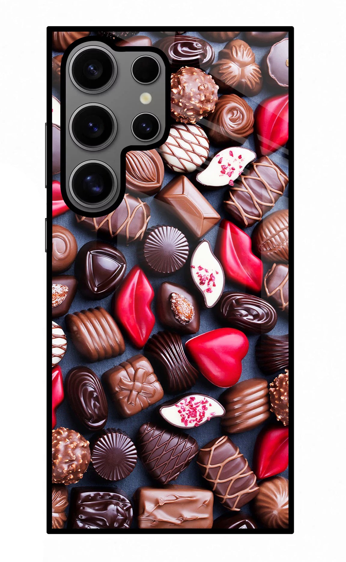 Chocolates Samsung S24 Ultra Glass Case Back Cover by Casekaro