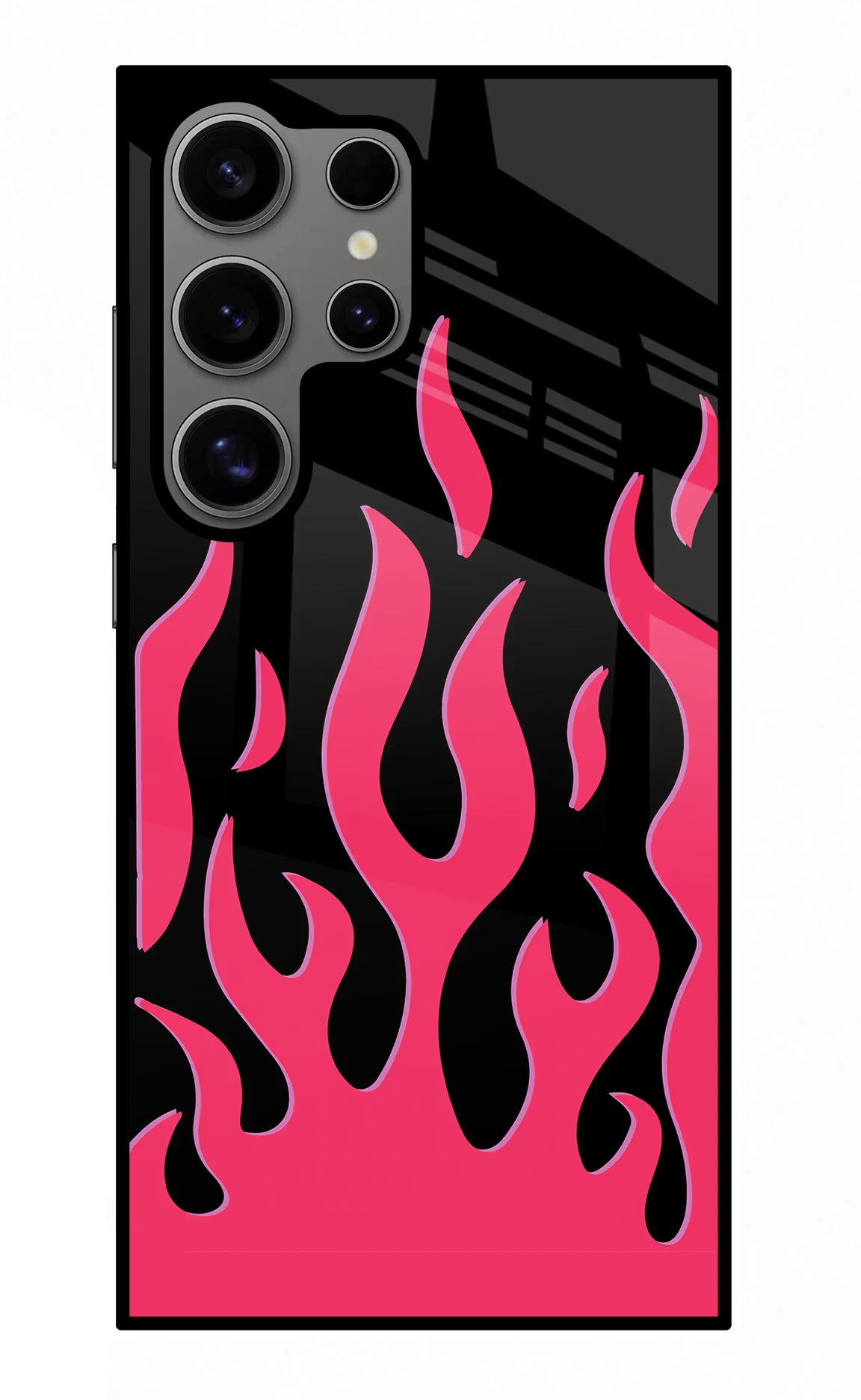 Fire Flames Samsung S24 Ultra Glass Case Back Cover by Casekaro