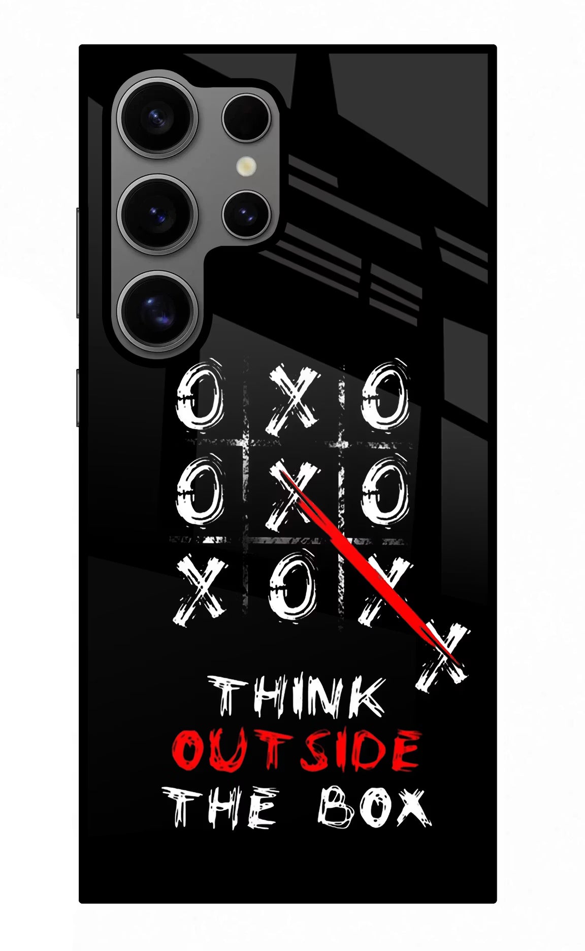 Think out of the BOX Samsung S24 Ultra Glass Case Back Cover by Casekaro
