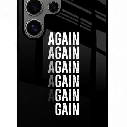 Again Again Gain Samsung S24 Ultra Glass Case Back Cover by Casekaro