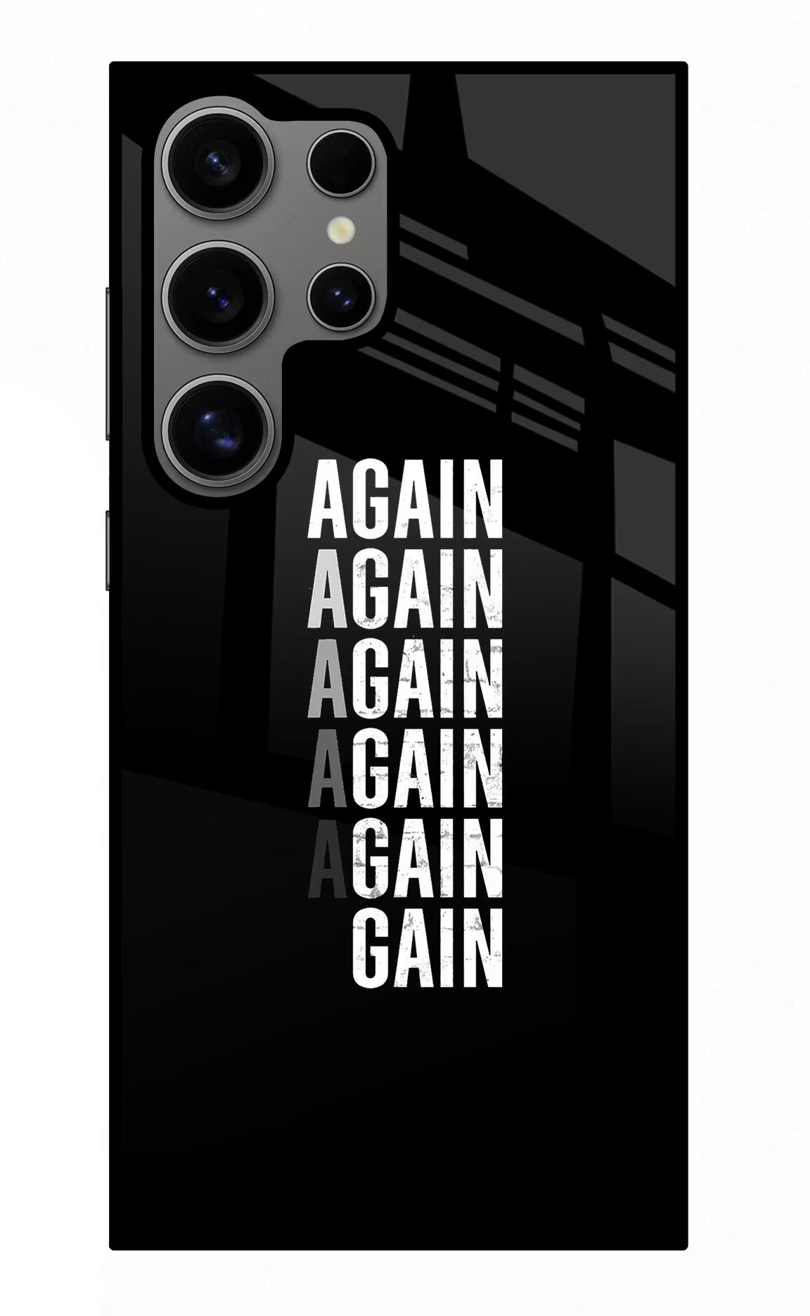 Again Again Gain Samsung S24 Ultra Glass Case Back Cover by Casekaro