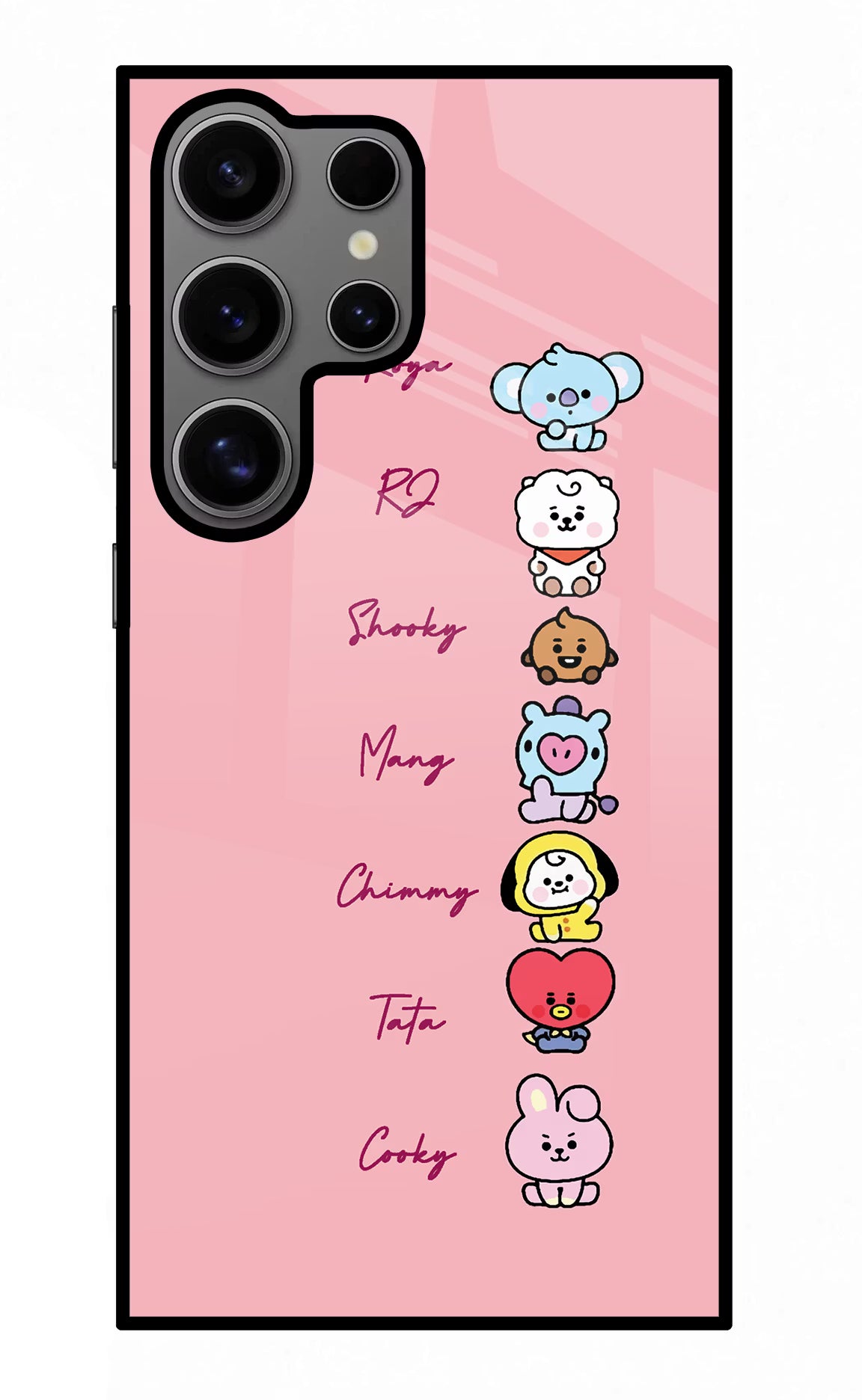 BTS names Samsung S24 Ultra Glass Case Back Cover by Casekaro