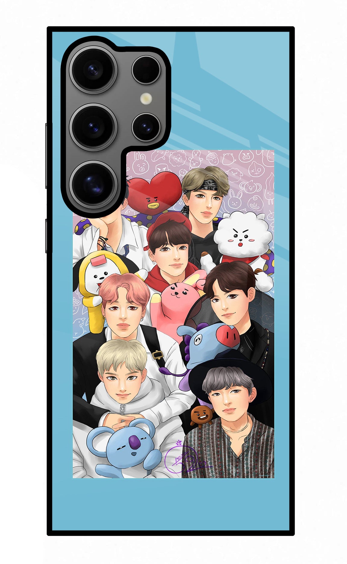 BTS with animals Samsung S24 Ultra Back Cover