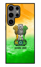 Satyamev Jayate Flag Samsung S24 Ultra Glass Case