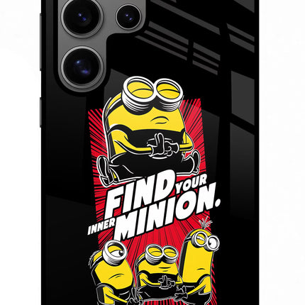 Find your inner Minion Samsung S24 Ultra Glass Case Back Cover by Casekaro