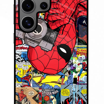 Spider Man Samsung S24 Ultra Glass Case Back Cover by Casekaro