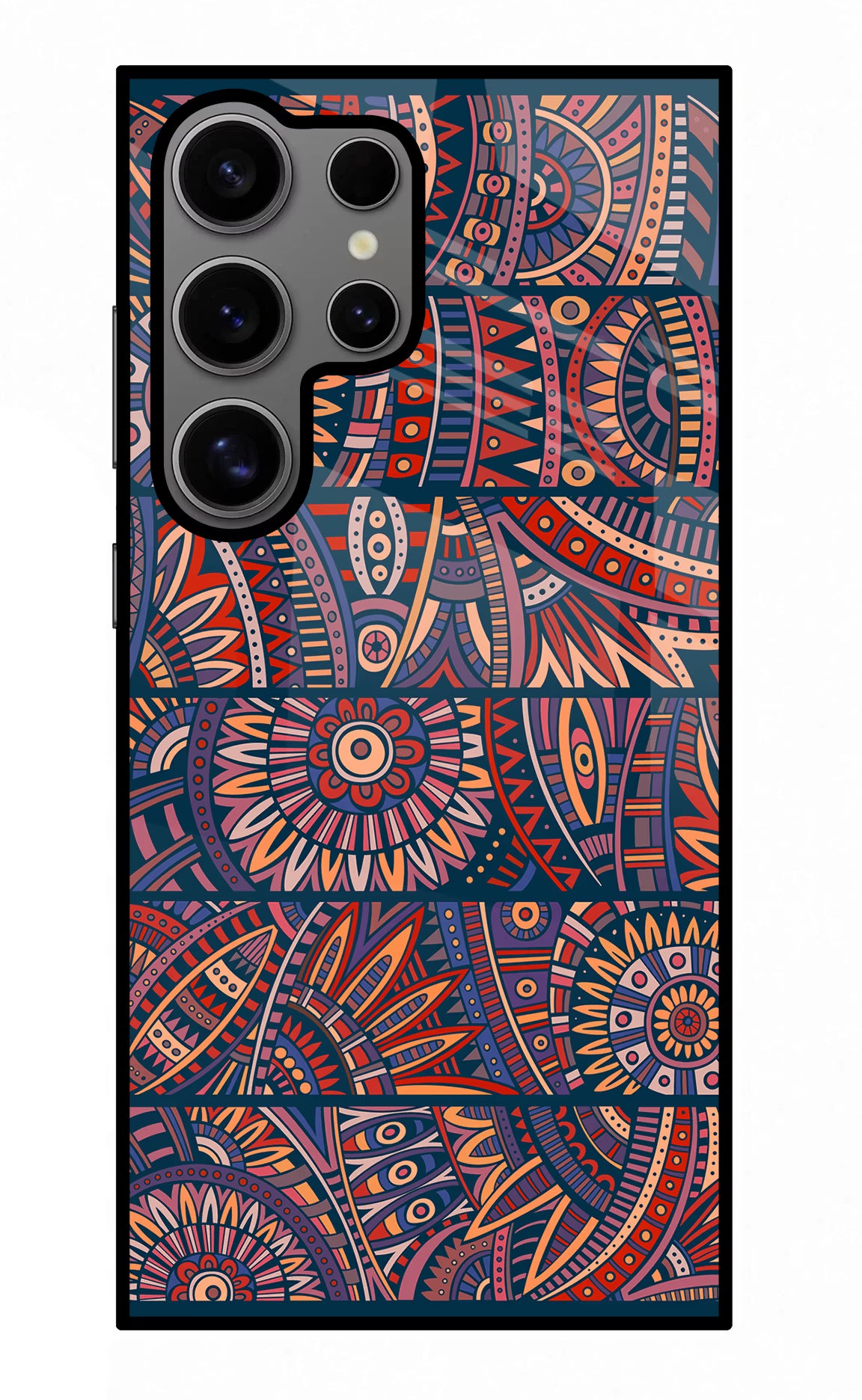 African Culture Design Samsung S24 Ultra Glass Case Back Cover by Casekaro