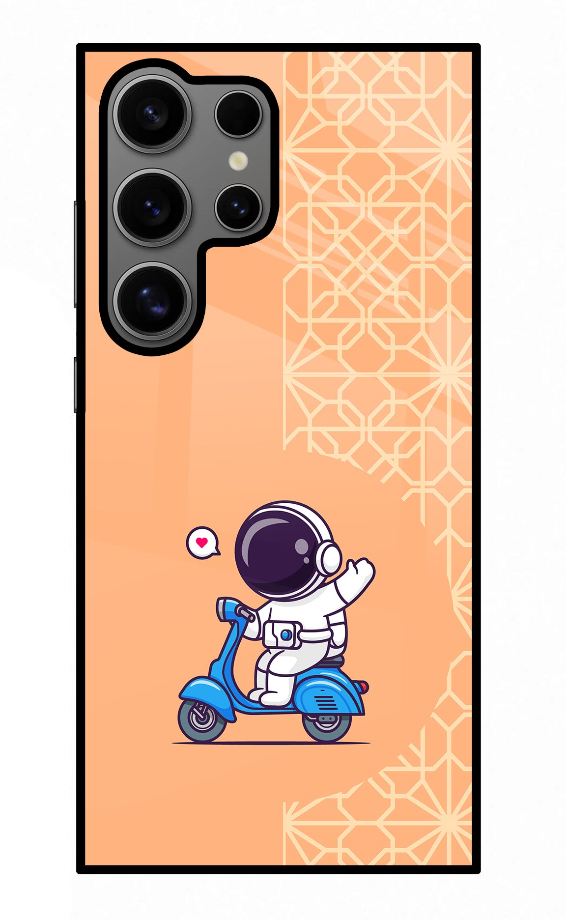 Cute Astronaut Riding Samsung S24 Ultra Back Cover