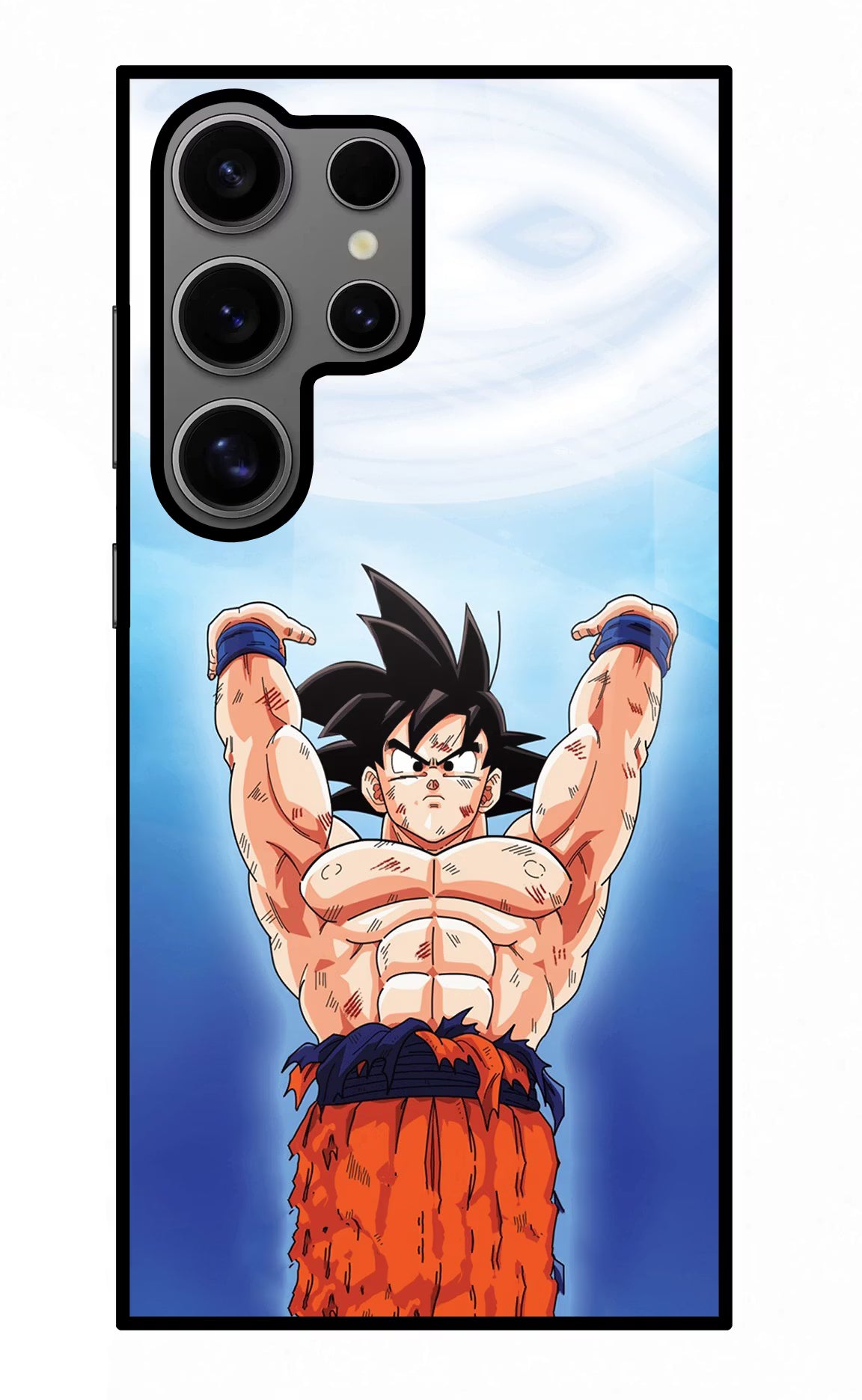 Goku Power Samsung S24 Ultra Glass Case Back Cover by Casekaro