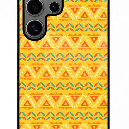 Tribal Pattern Samsung S24 Ultra Glass Case Back Cover by Casekaro
