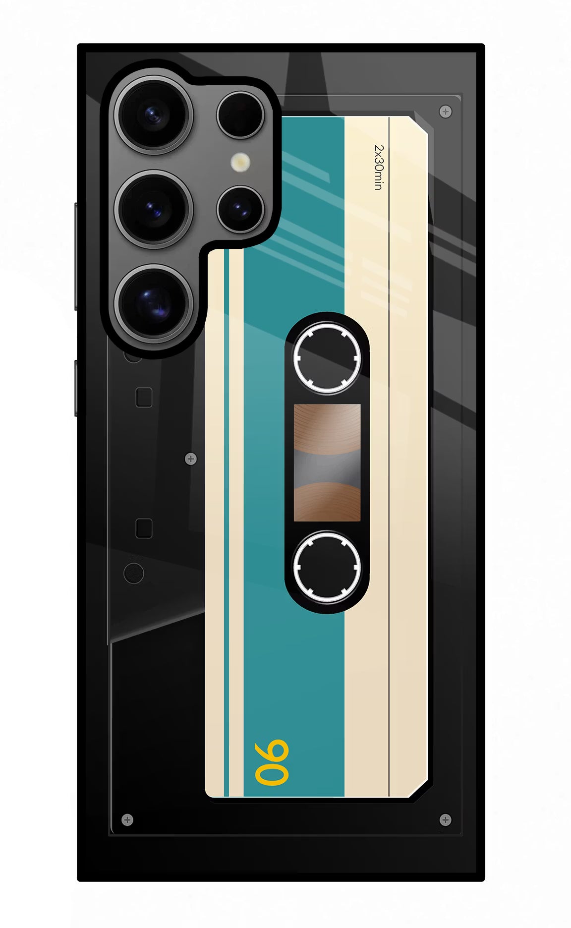 Cassette Samsung S24 Ultra Glass Case Back Cover by Casekaro