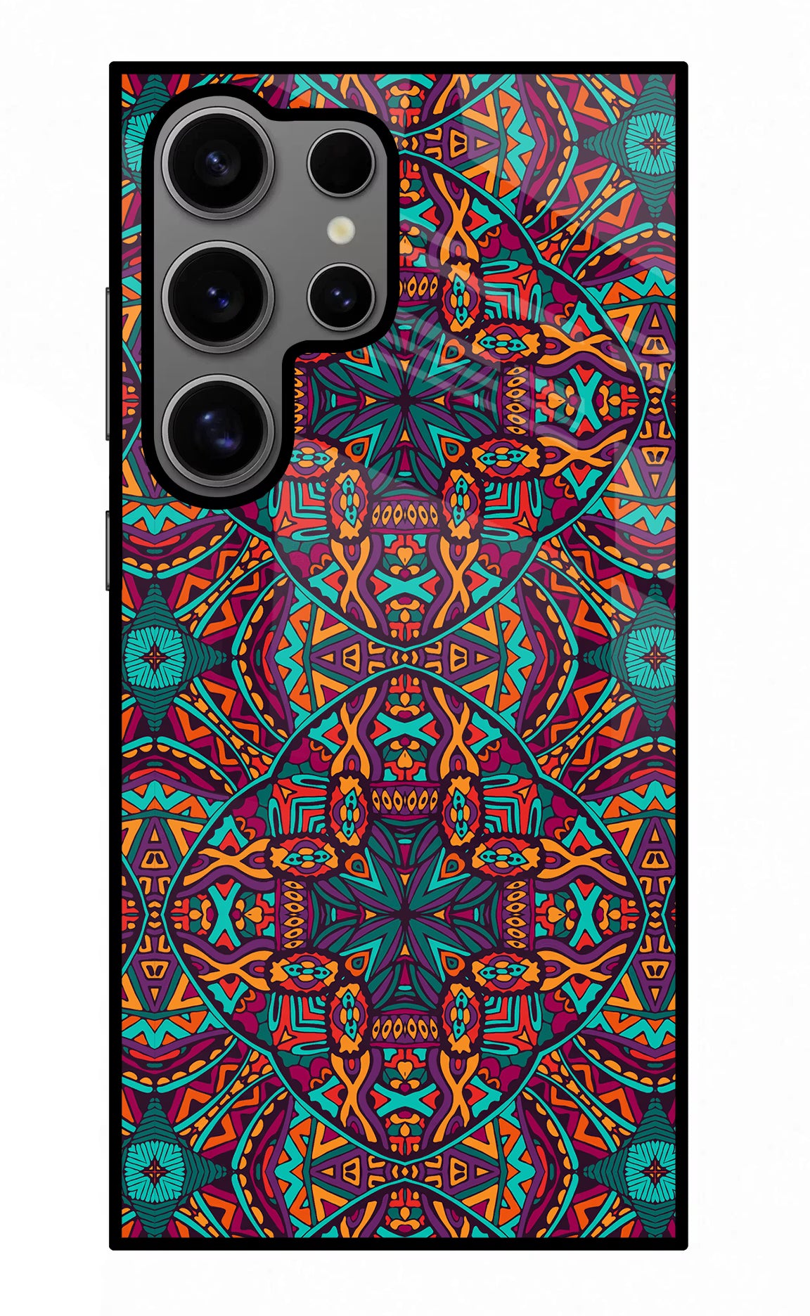 Colour Mandala Samsung S24 Ultra Glass Case Back Cover by Casekaro