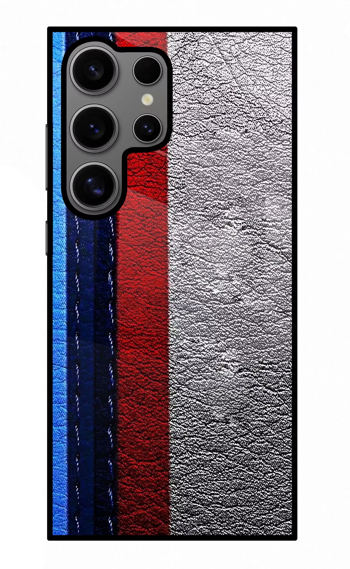 BMW Stripes Samsung S24 Ultra Glass Case Back Cover by Casekaro