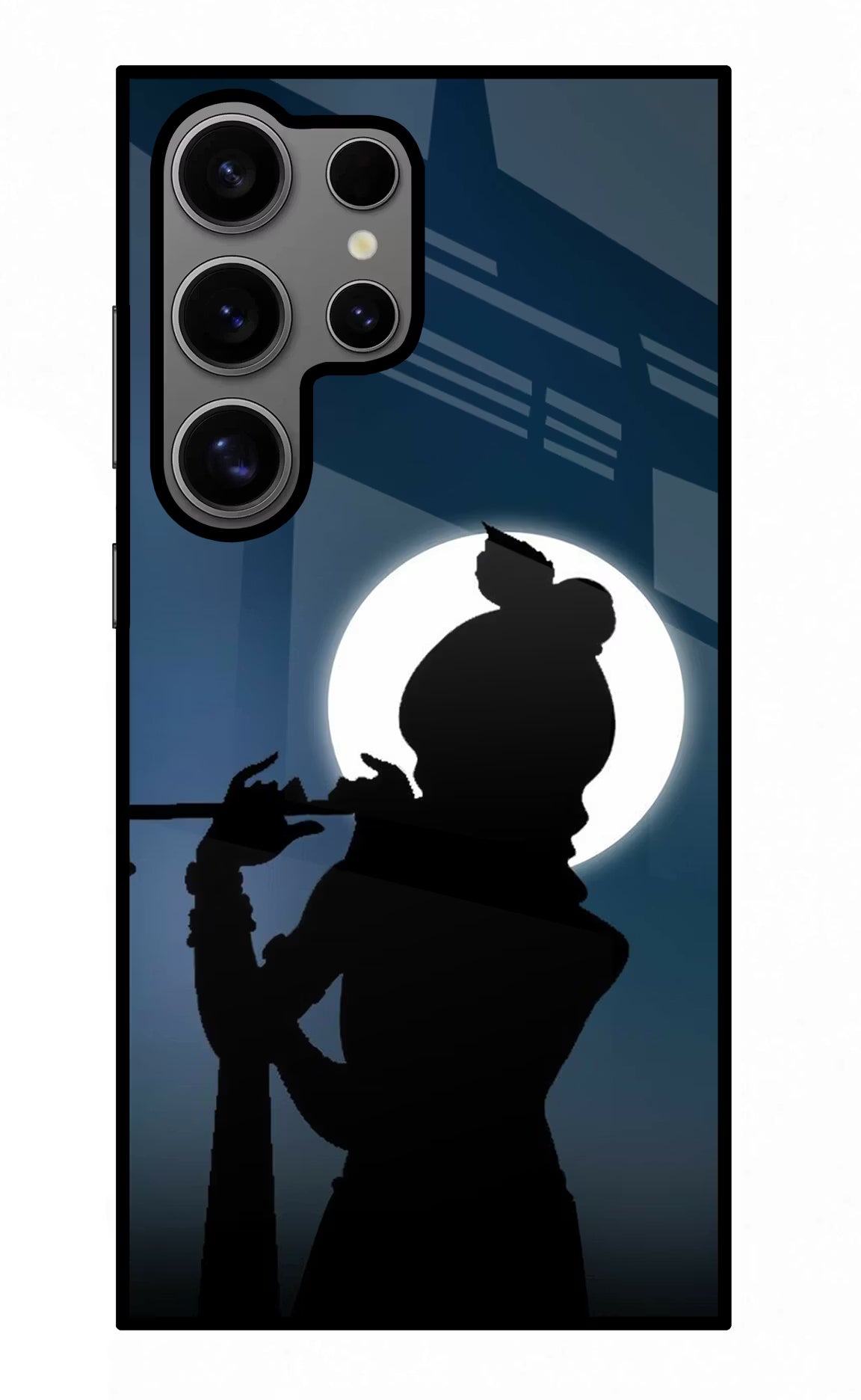 Shri Krishna Silhouette Samsung S24 Ultra Glass Case Back Cover by Casekaro