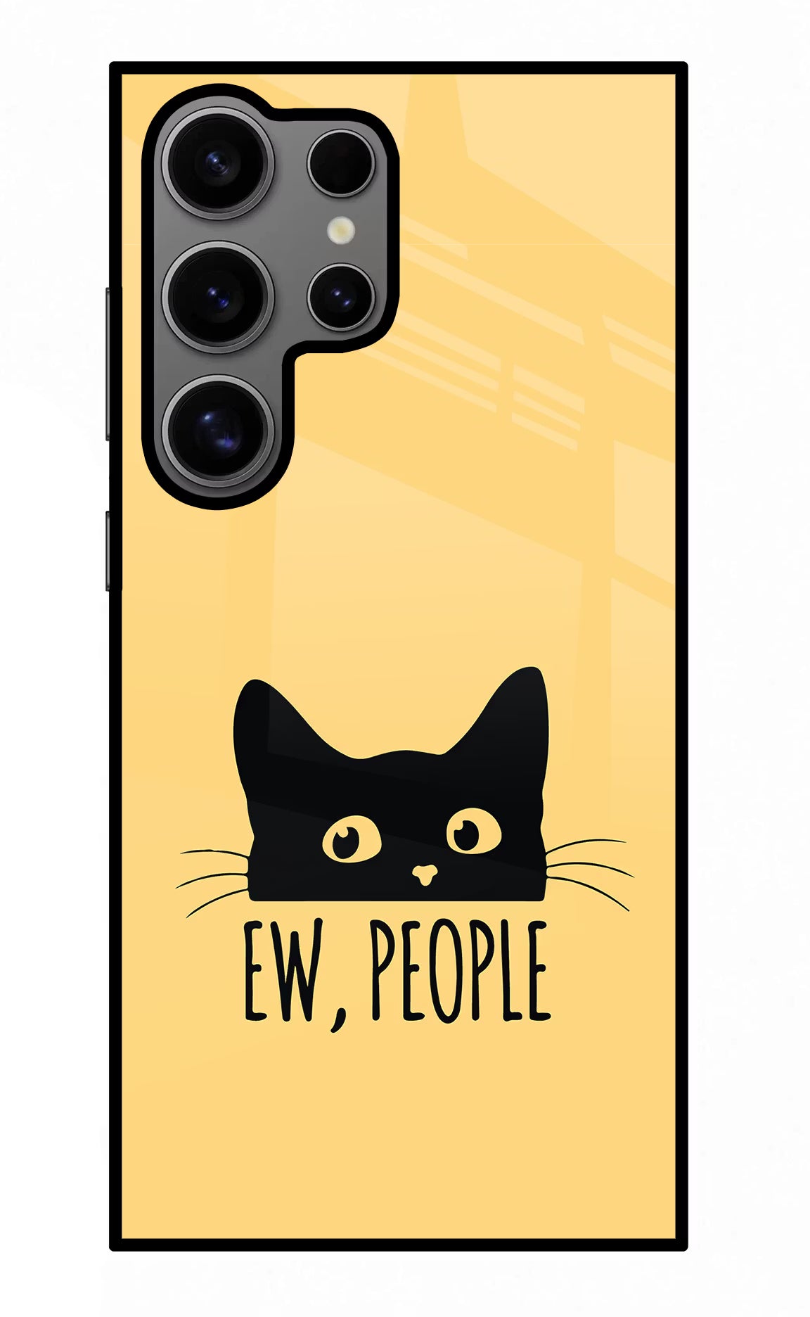Ew People Catitude Samsung S24 Ultra Glass Case Back Cover by Casekaro