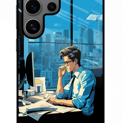 Focused Hustler (AI Generated) Samsung S24 Ultra Glass Case Back Cover by Casekaro