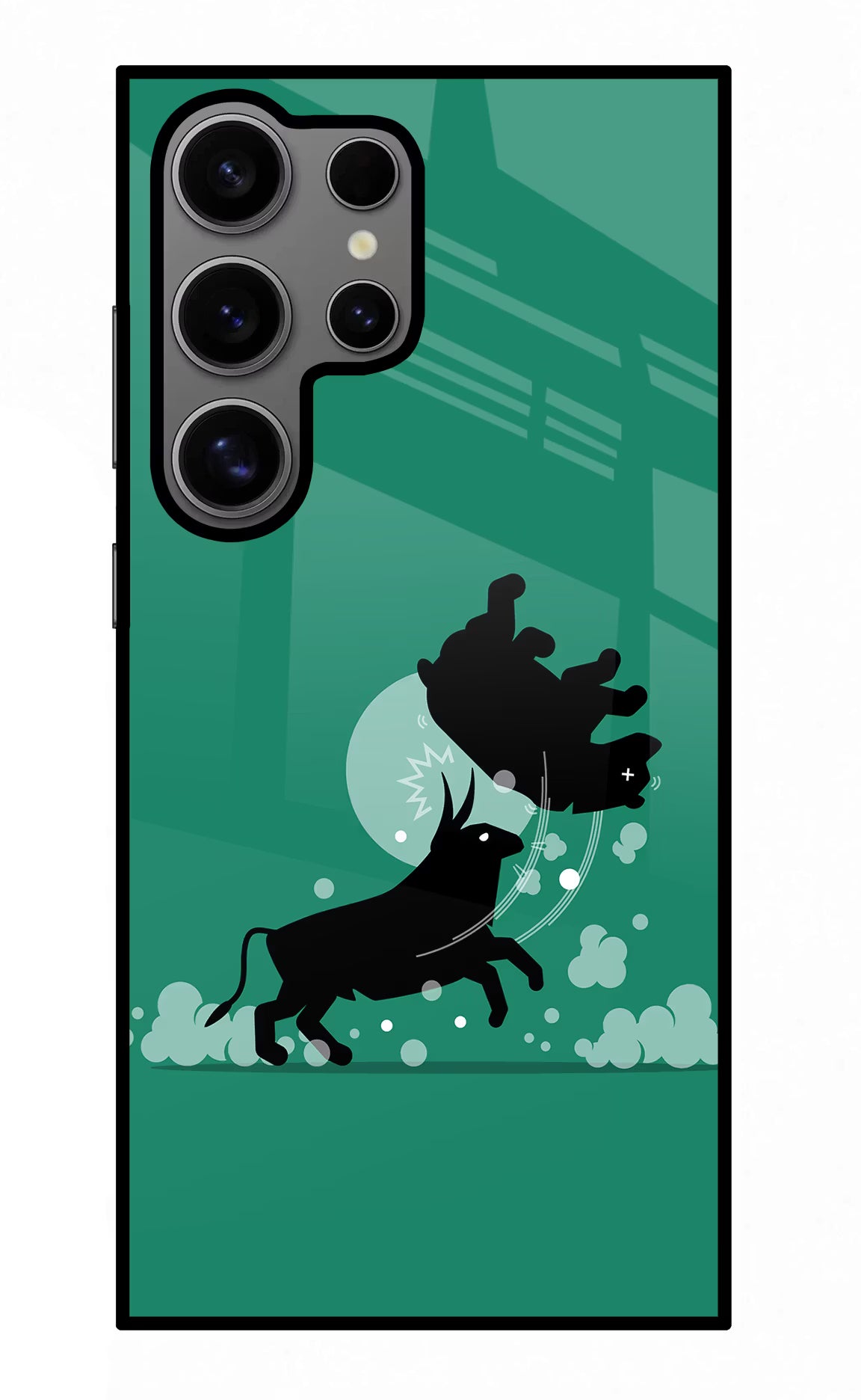 Bull Conqueror Samsung S24 Ultra Glass Case Back Cover by Casekaro