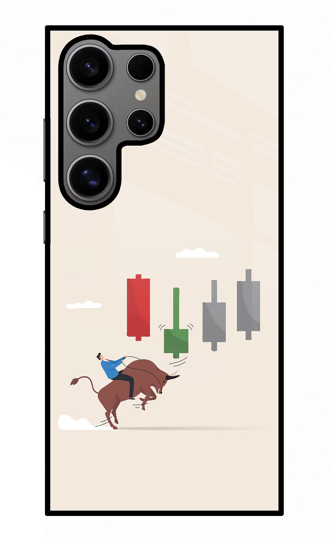 Bull Trading Momentum Samsung S24 Ultra Glass Case Back Cover by Casekaro