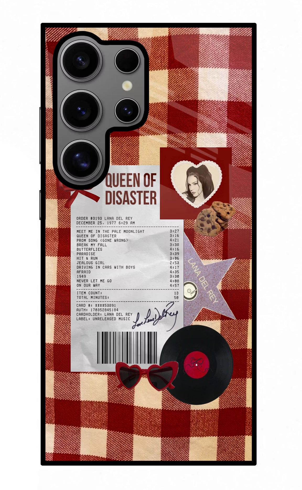 Queen of Disaster Samsung S24 Ultra Glass Case Back Cover by Casekaro