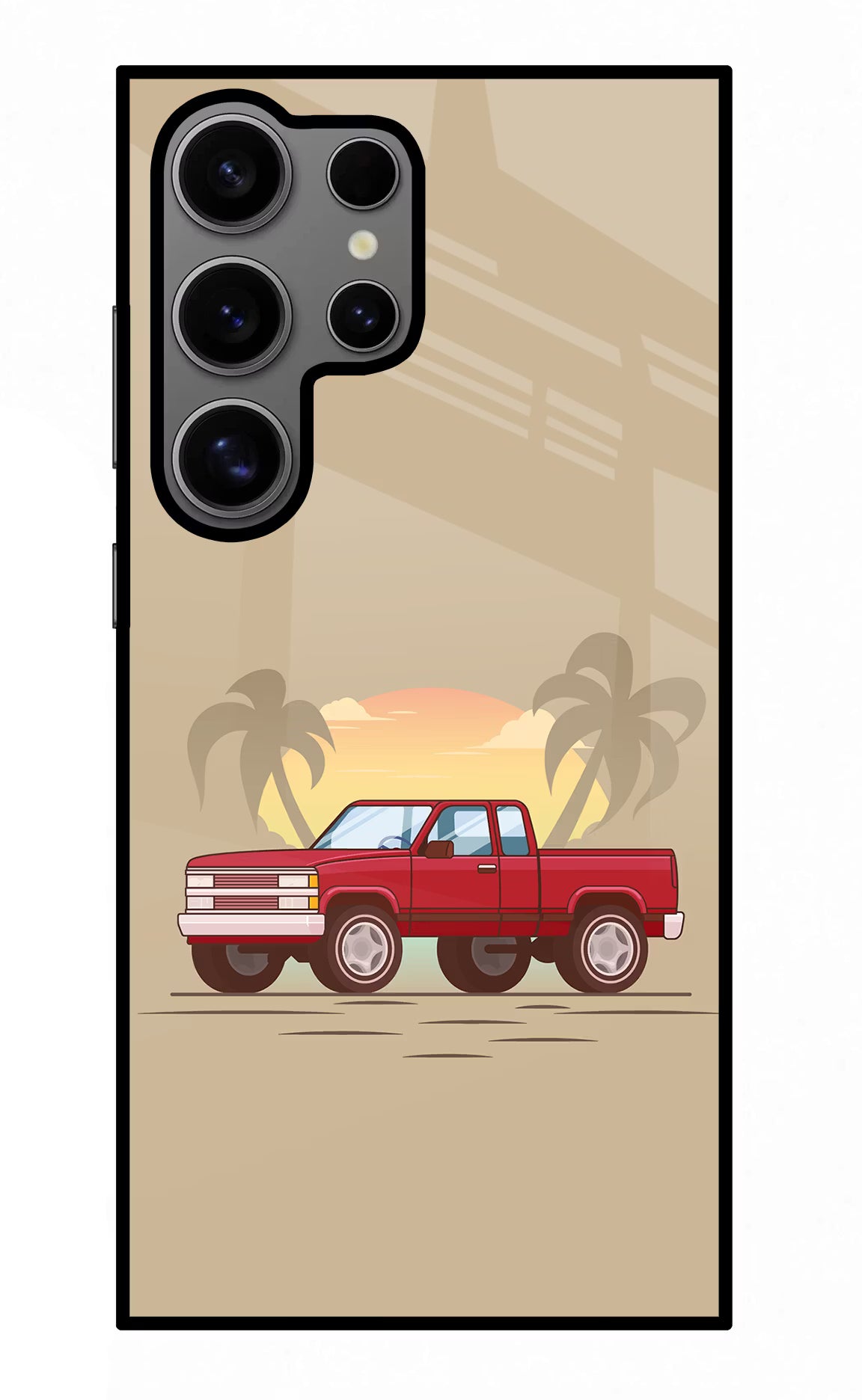 Desert Classic Drive Samsung S24 Ultra Glass Case Back Cover by Casekaro
