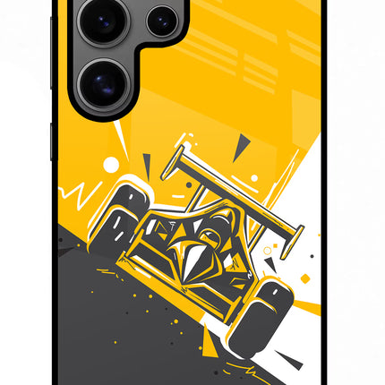 Track King Samsung S24 Ultra Glass Case Back Cover by Casekaro