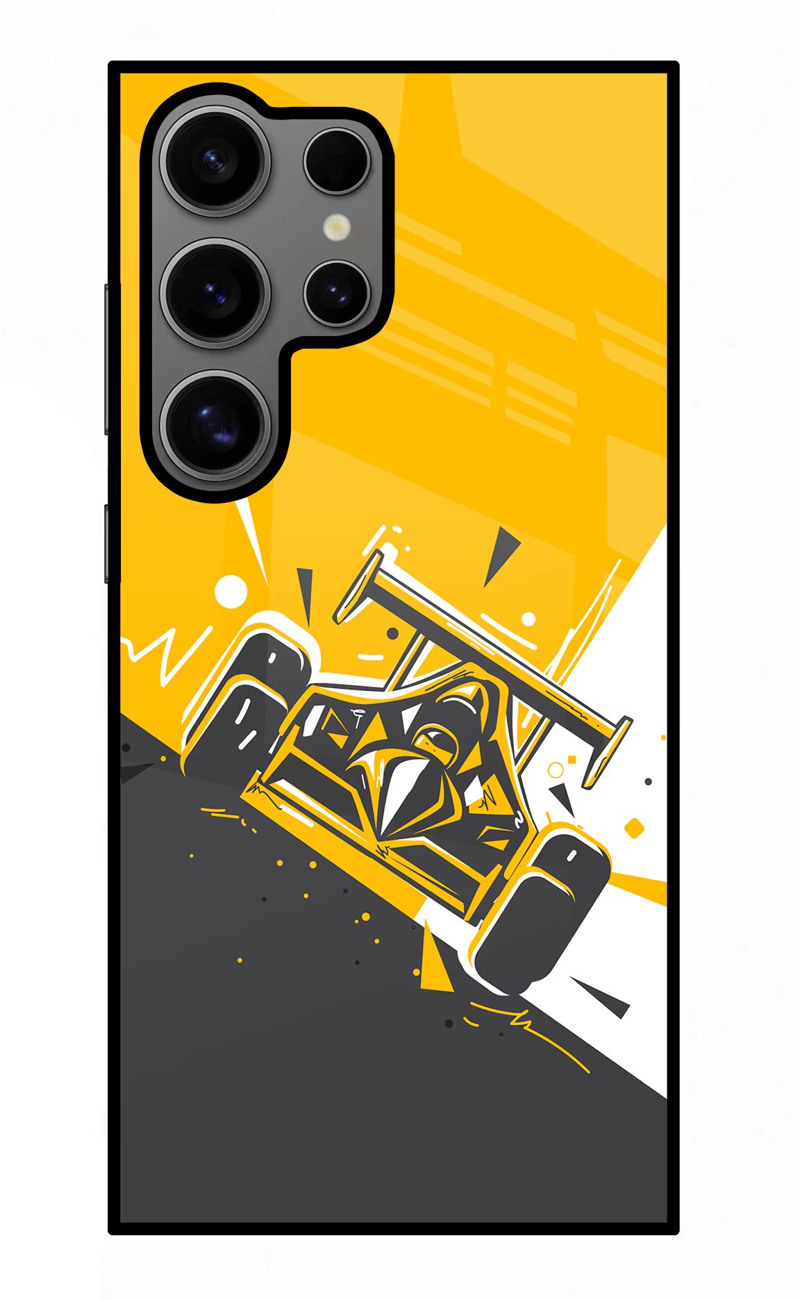 Track King Samsung S24 Ultra Glass Case Back Cover by Casekaro