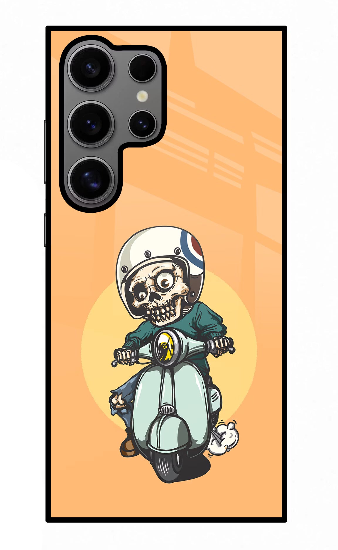 Undead Biker Samsung S24 Ultra Glass Case Back Cover by Casekaro