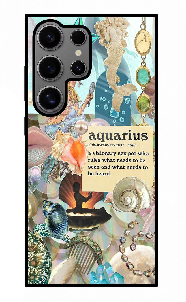 Aquarius Zodiac Samsung S24 Ultra Glass Case