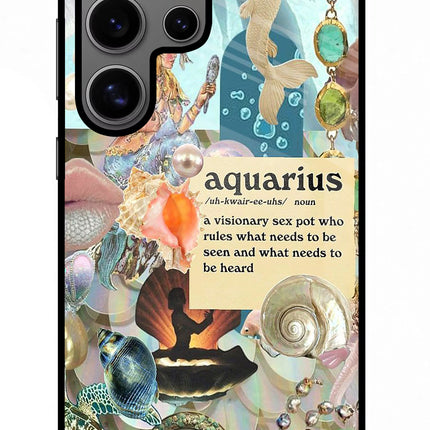 Aquarius Zodiac Samsung S24 Ultra Glass Case Back Cover by Casekaro