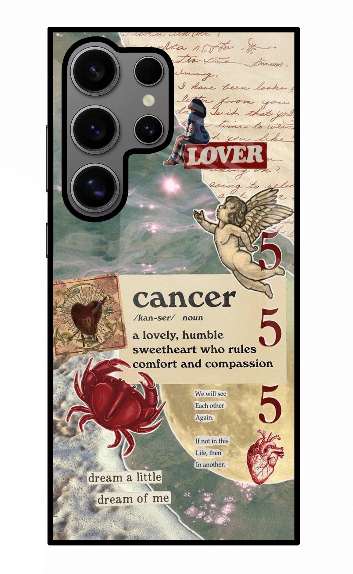 Cancer Zodiac Samsung S24 Ultra Glass Case Back Cover by Casekaro