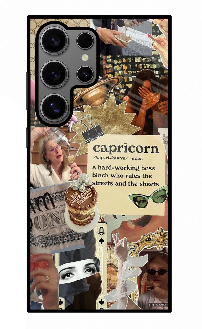 Capricorn Zodiac Samsung S24 Ultra Glass Case