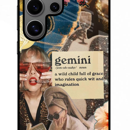 Gemini Zodiac Samsung S24 Ultra Glass Case Back Cover by Casekaro