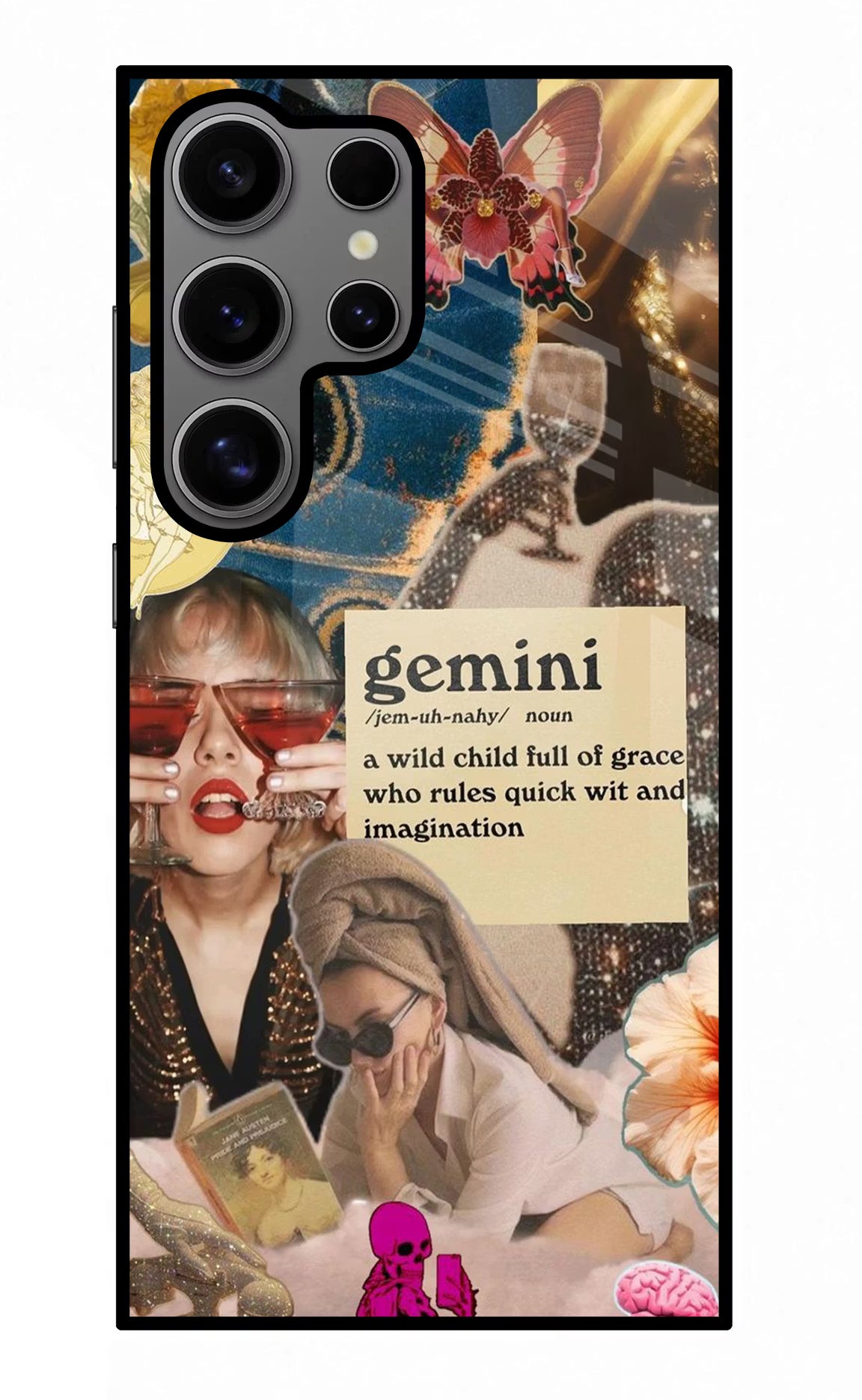 Gemini Zodiac Samsung S24 Ultra Glass Case Back Cover by Casekaro