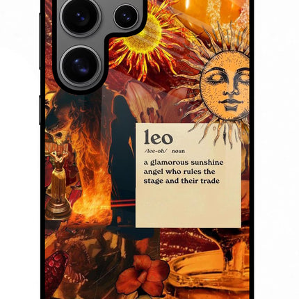 Leo Zodiac Samsung S24 Ultra Glass Case Back Cover by Casekaro
