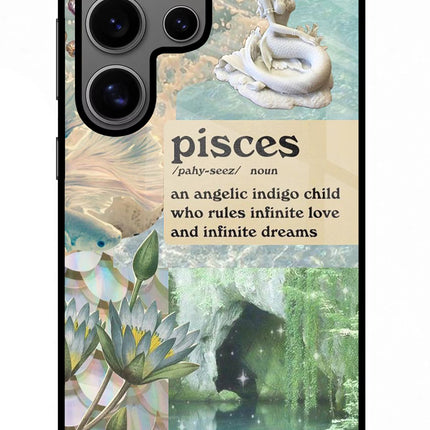 Pisces Zodiac Samsung S24 Ultra Glass Case Back Cover by Casekaro