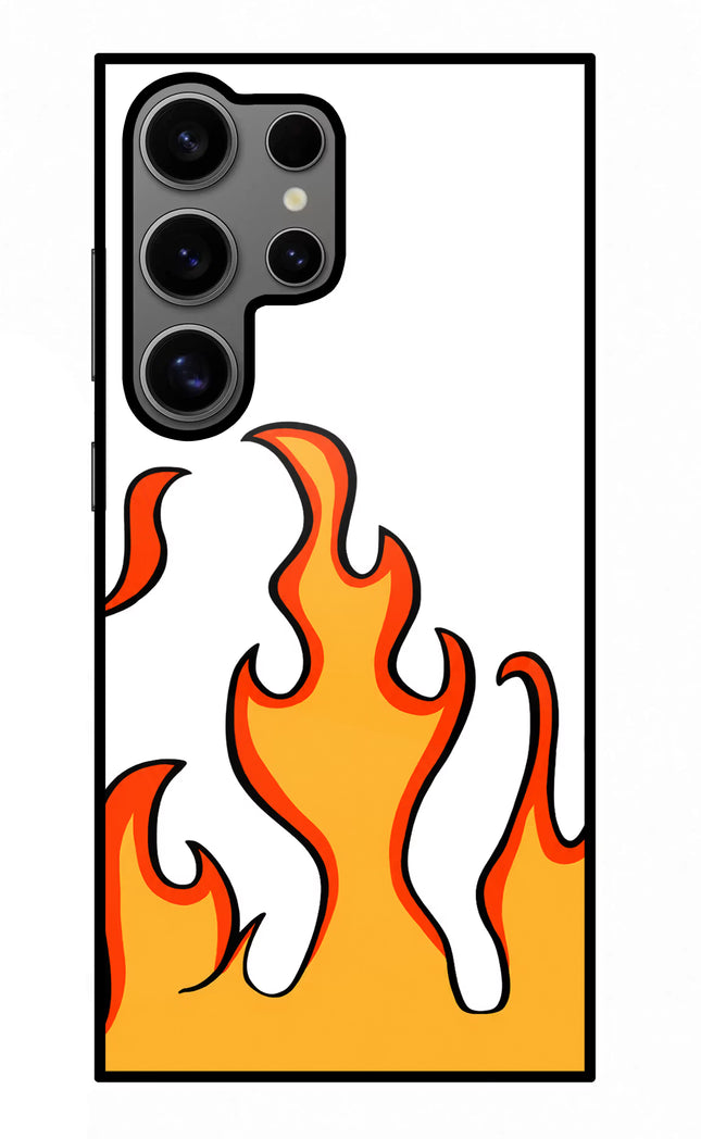 Fired Up – White Samsung S24 Ultra Glass Case