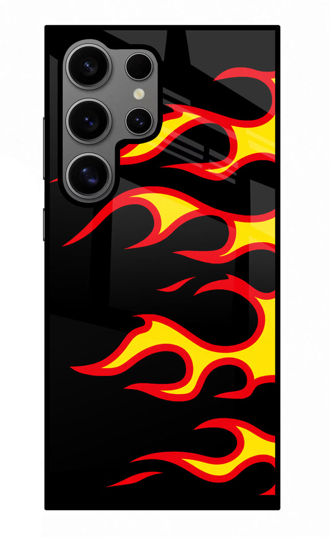 Side Sweep Flames Samsung S24 Ultra Glass Case